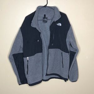 The north face fleece men’s grey and black
